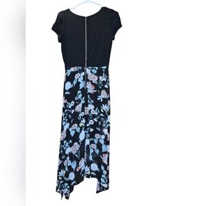 Vince Camuto Black Floral Midi Dress